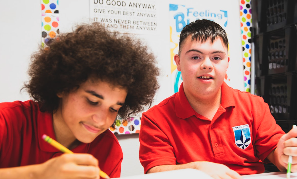 BES students at Compass Rose