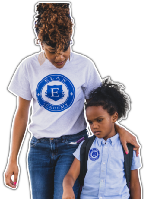 School leader giving a student a high-five